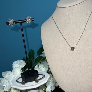 Kendra Scott Davie, Taylor and Mabel Platinum Drusy on Silver